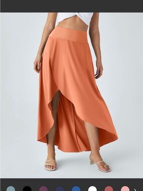 HALARA Coral High-Low Wrap Maxi Skirt